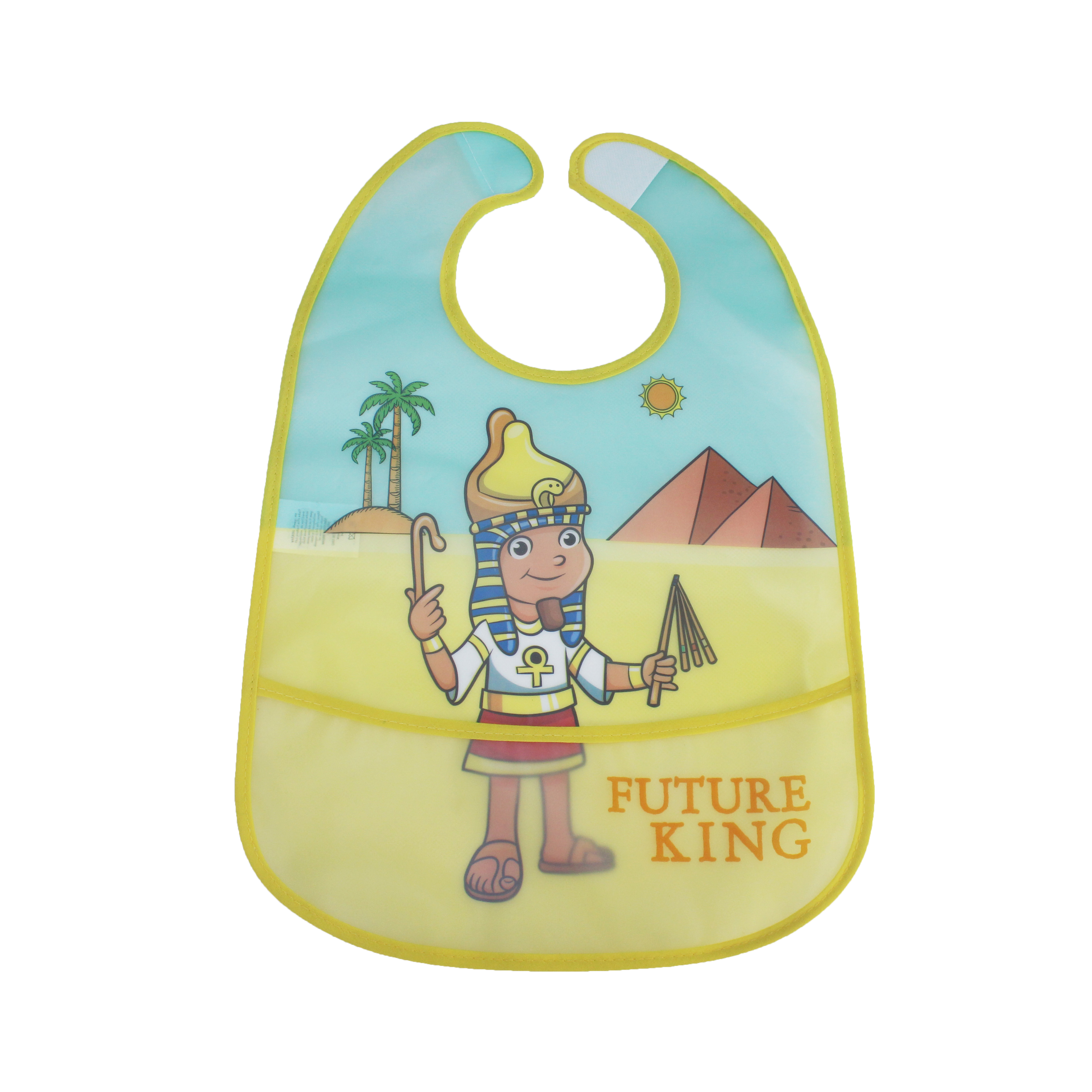 Baby Waterproof Toddler Bib With Crumb Catcher Pocket